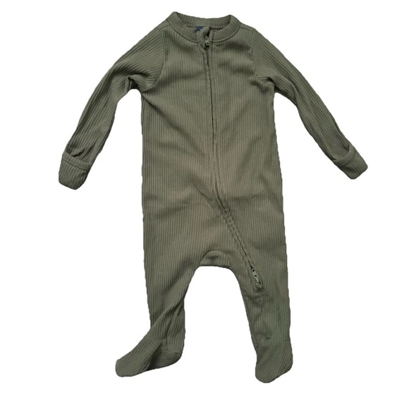 Lot Of 6 Neutral Baby Footie Pajamas Size 0-3 Months 2 Way Zipper - Picture 8 of 8